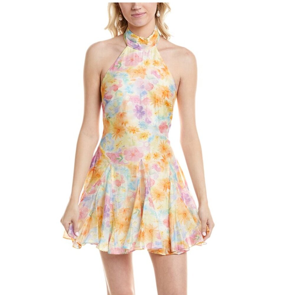 ASTR the Label Sommar Halter Floral Mini Dress - Size L